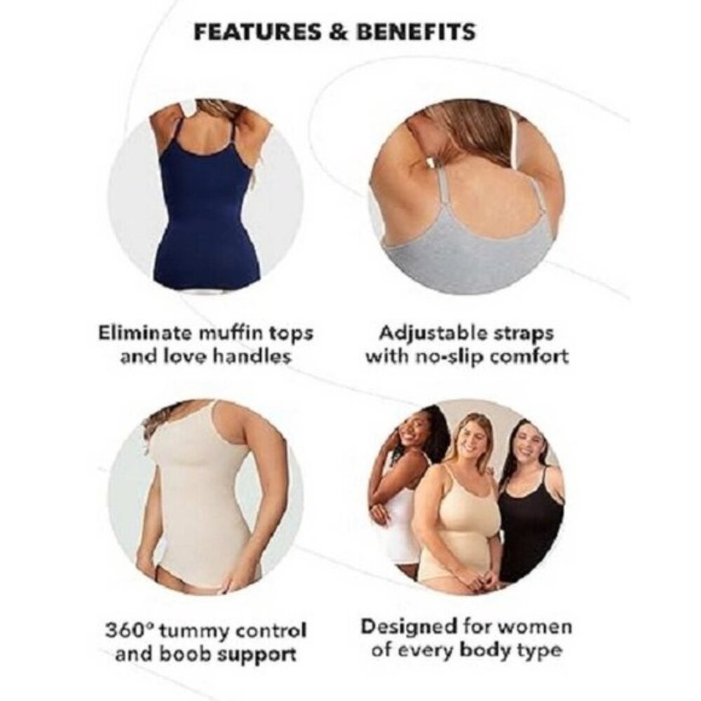 Shapermint Essentials Day Scoop Neck Camisole MEDIUM - Picture 4 of 7